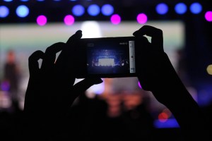 Capturing a moment of a captured moment.